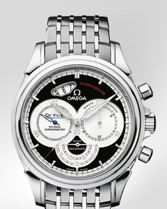 Omega Deville Co-Axial Chronoscope (SS / Black / Bracelet) 4550.5
