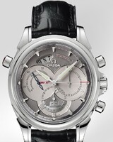 Omega Deville Co-Axial Rattrapante (Platinum / Grey / Strap) 4647.40.31