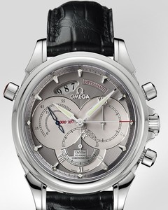 Omega Deville Co-Axial Rattrapante (Platinum / Grey / Strap) 4647.40.31