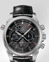 Omega Deville Co-Axial Rattrapante (SS / Grey / Strap) 422.13.44.51.06.001