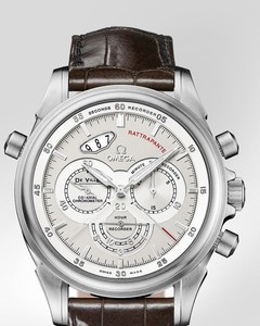 Omega Deville Co-Axial Rattrapante (WG / Silver / Strap) 422.53.44.51.02.001