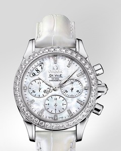 Omega Deville Specialities Olympic Collection Beijing 2008 (WG / White-Mother-of-Pearl / Strap) 422.58.35.50.55.002