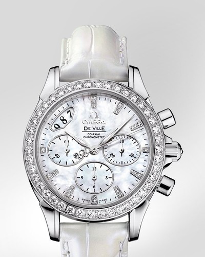 Omega Deville Specialities Olympic Collection Beijing 2008 (WG / White-Mother-of-Pearl / Strap) 422.58.35.50.55.002