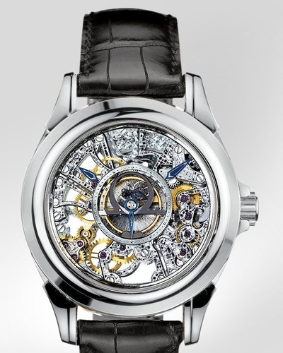 Omega Deville Specialities Skeleton Tourbillon (Platinum / Sapphire / Strap) 5945.30.31