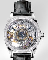 Omega Deville Specialities Skeleton Tourbillon with Diamonds (Platinum / Sapphire / Strap) 5946.30.31