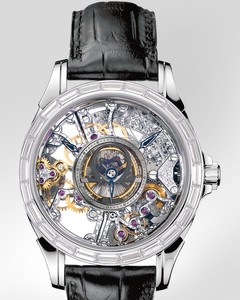 Omega Deville Specialities Skeleton Tourbillon with Diamonds (Platinum / Sapphire / Strap) 5946.30.31