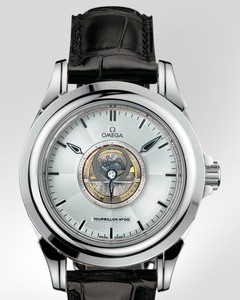 Omega Deville Specialities Tourbillon (WG / Silver / Strap) 5923.30.32