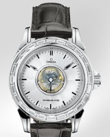 Omega Deville Specialities Tourbillon with Diamonds (WG / Silver / Strap) 5924.30.32