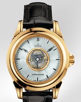 Omega Deville Specialities Tourbillon (YG / Silver / Strap) 5913.30.32