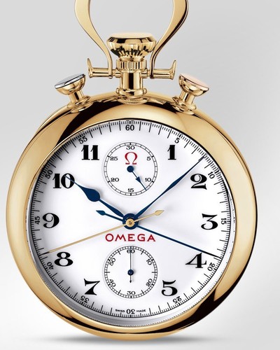 Omega Olympic Pocket Watch 1932 (YG / White) 5109.2