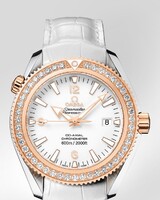 Omega Planet Ocean 42mm ( RG- Diamonds / White / Croc Leather ) 222.28.42.20.04.001