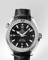 Omega Planet Ocean 42mm ( SS- Diamonds / Black / Croc Leather ) 222.18.42.20.01.001