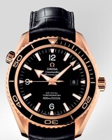 Omega Planet Ocean 45.5mm ( RG / Black / Croc Leather ) 222.63.46.20.01.001