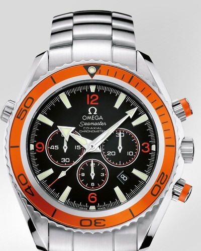 Omega Planet Ocean Chronograph (SS / Black / Bracelet) 2218.5