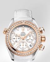 Omega Planet Ocean Chronograph with Diamonds (SS RG / White / Strap) 222.28.38.50.04.001