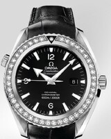 Omega Planet Ocean with Diamonds (SS / Black / Strap) 222.18.46.20.01.001