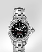 Omega Seamaster 300 m Quartz with Diamonds (SS / Black / Bracelet) 212.15.28.61.51.001