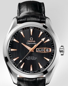 Omega Seamaster Aqua Terra Annual Calendar (WG / Laquered Black / Strap) 231.53.43.22.01.001