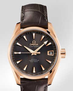 Omega Seamaster Aqua Terra Automatic Chronometer 38.5mm (RG/ Brown / Croc Leather) 231.53.39.21.06.001
