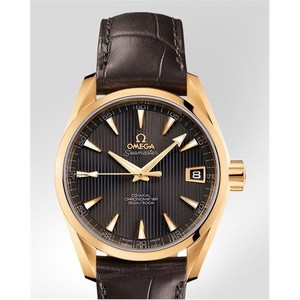 Omega Seamaster Aqua Terra Automatic Chronometer 38.5mm (YG/ Brown / Croc Leather) 231.53.39.21.06.002