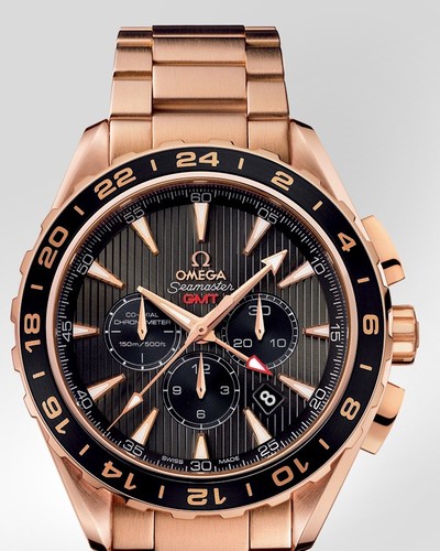 Omega Seamaster Aqua Terra GMT Chronograph (RG / Teck-Grey / Bracelet) 231.50.44.52.06.001