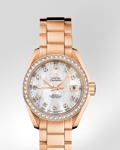 Omega Seamaster Aqua Terra Ladies Automatic (RG- Diamonds / Silver-Diamond /RG) 231.55.30.20.55.001