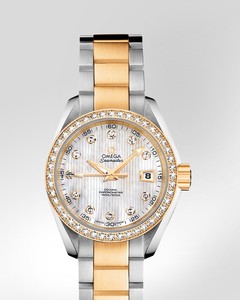 Omega Seamaster Aqua Terra Ladies Automatic (SS-YG-Diamonds / Silver-Diamonds / SS-YG) 231.25.30.20.55.002