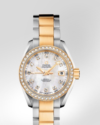 Omega Seamaster Aqua Terra Ladies Automatic (SS-YG-Diamonds / Silver-Diamonds / SS-YG) 231.25.30.20.55.002