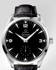 Omega Seamaster Railmaster XXL Chronometer (WG / Black Enamel / Strap) 221.53.49.10.01.002