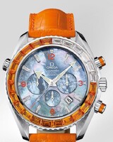 Omega Seamaster Specialities Jewellery Chronograph (SS / Black-Mother-of-Pearl / Strap) 222.28.46.50.57.001
