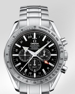 Omega Speedmaster Broad Arrow GMT (SS / Black / SS) 3581.5