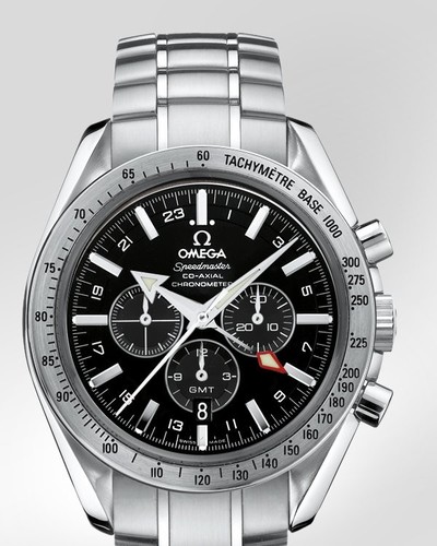 Omega Speedmaster Broad Arrow GMT (SS / Black / SS) 3581.5