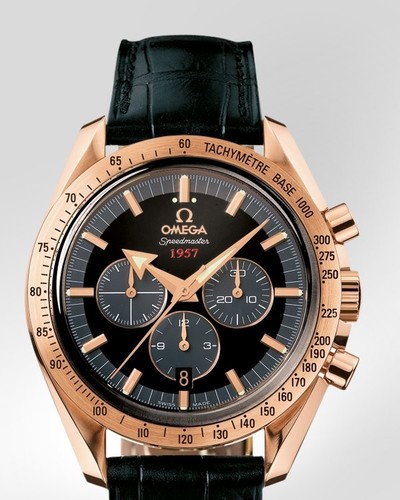 Omega Speedmaster Broad Arrow (RG / Black / Strap) 321.53.42.50.01.001