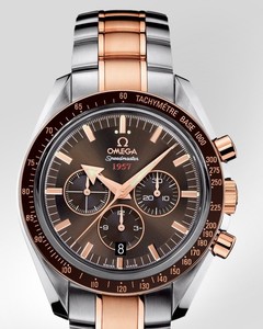 Omega Speedmaster Broad Arrow (SS - RG / Brown /SS - RG) 321.90.42.50.13.001