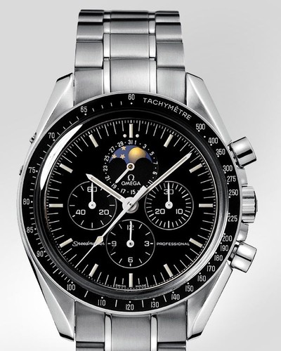Omega Speedmaster Moon Phase (SS / Black / SS) 3576.5