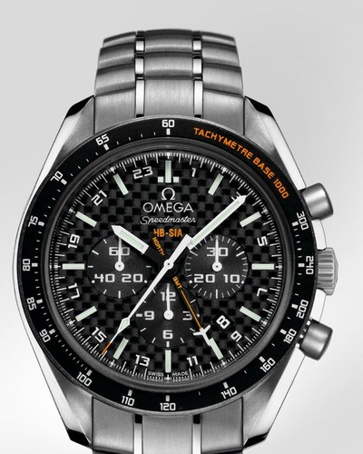 Omega Speedmaster Specialities HB-SIA Co-Axial GMT Chronograph (Titanium / Black Carbon Fibre / Bracelet) 321.90.44.52.01.001