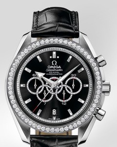 Omega Speedmaster Specialities Olympic Collection Timeless with Diamonds (WG / Black / Strap) 321.58.44.52.51.001