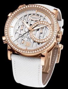 Parmigiani Fleurier Bugatti ATALANTE Flyback Chronograph (RG-Diamond / Ivoire / Strap) PF602431