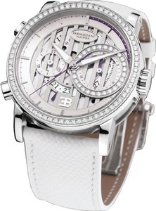Parmigiani Fleurier Bugatti ATALANTE Flyback Chronograph (WG-Diamond / Ivoire / Strap) PF602434
