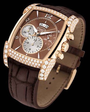 Parmigiani Fleurier Kalpagraph (RG-Diamonds / Havane / Leather) PF600487-01