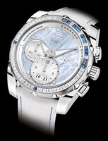 Parmigiani Fleurier Parmigiani Pershing 002 Chronograph Asteria (WG-Baguette Diamonds / Blue MOP / Leather) PF602475-01