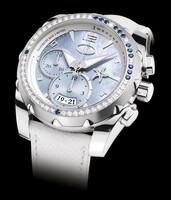 Parmigiani Fleurier Pershing Chronograph 002 with Diamonds (WG-Diamond / Blu-Mother-of-Pearl / Strap) PF602880-01