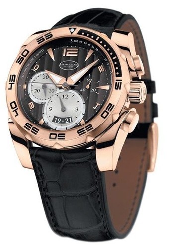 Parmigiani Fleurier Pershing Chronograph 005 (RG / Graphite / Strap) PF602047-01