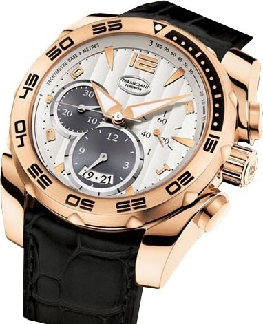 Parmigiani Fleurier Pershing Chronograph 005 (RG / Silver / Strap) PF602049-01