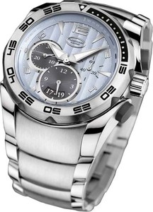 Parmigiani Fleurier Pershing Chronograph (SS / Blu Metal / Bracelet) PF601398-03