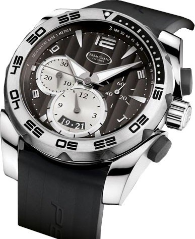 Parmigiani Fleurier Pershing Chronograph (SS / Graphite / Strap) PF602471-06