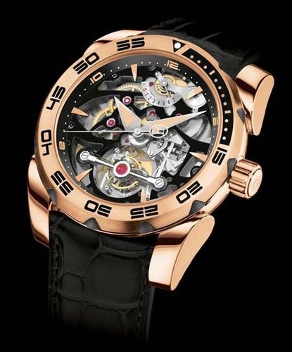 Parmigiani Fleurier Pershing Tourbillon Skeleton (RG / Granite-Skeleton / Strap) PF602626-01