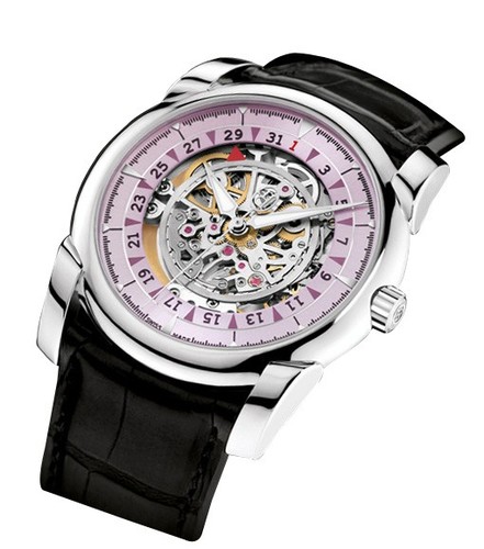 Parmigiani Fleurier Tonda 42 Skeleton (WG / Lilla-Skeleton / Strap) PF601395-01