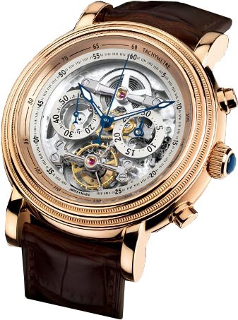 Parmigiani Fleurier Toric Chronograph Tourbillon Skeleton (RG / Sapphire-Skeleton / Strap) PF601859-01