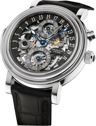 Parmigiani Fleurier Toric Corrector (Platinum / Black / Strap) PF601333-01